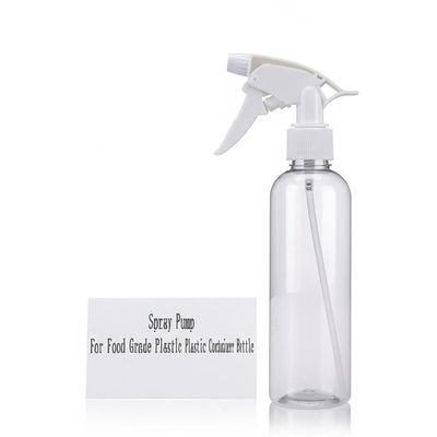 Pompe de pulvérisation pour bouteilles en plastique de qualité alimentaire, conteneur en plastique et description