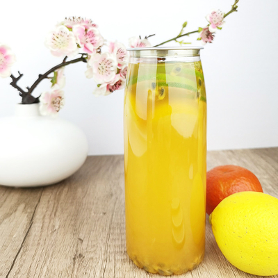 Le récipient en plastique pressé à froid des jus 500ml met le fond en bouteille de fleur