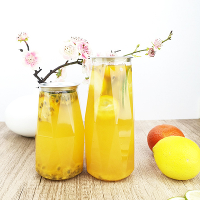 Bouteilles en plastique d'ANIMAL FAMILIER de Diamond Shape 380ml avec des jus pressés à froid de couverture facile de traction