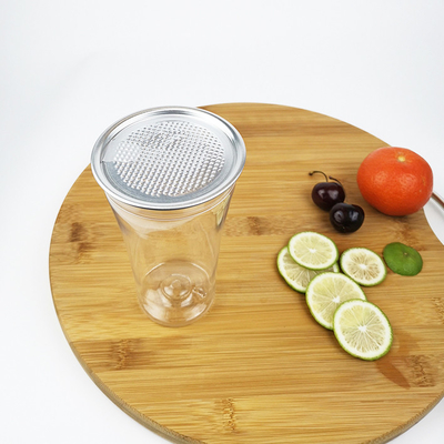 Bouteille d'eau en plastique transparente de PLA 400ml de catégorie comestible avec les couvercles instantanés en rond