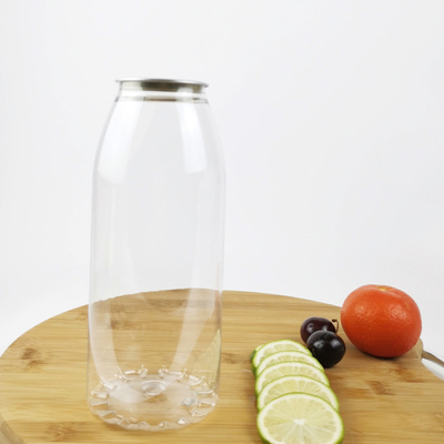Contenant en plastique transparent de 1000 ml avec couvercle facile à retirer, stockage de jus et de boissons