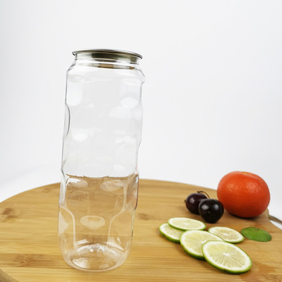 Pots en plastique de conteneur de nourriture 0.5L de lait de thé avec la couverture facile de traction