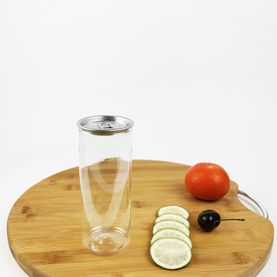 Le conteneur de nourriture cylindrique cogne 330ml avec les boissons faites maison de couverture facile de traction
