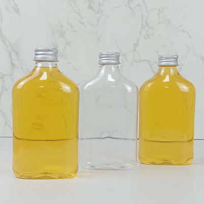 le couvercle à visser 350ml cogne l'ANIMAL FAMILIER clair Juice Bottles With Caps de plastique