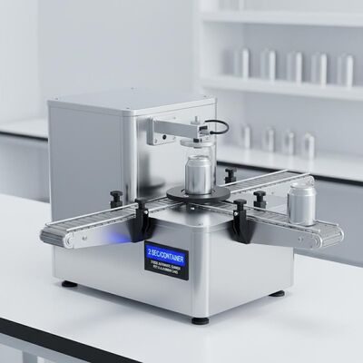 Machine de sertissage automatique de 31 kg capable de sertir des canettes en plastique PET et des canettes en aluminium en 2 secondes par conteneur